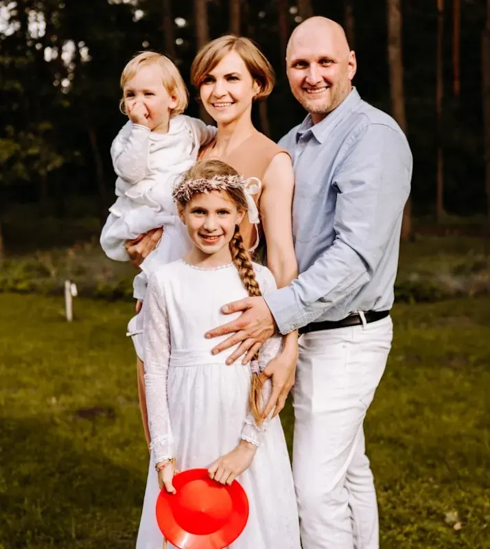 Familie Papenfuß im Garten
